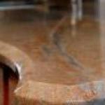 Beveled edge marble countertop
